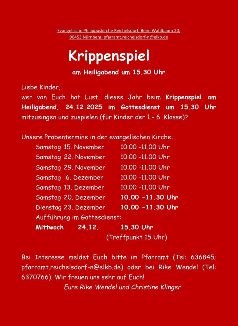 krippenspiel 2025 